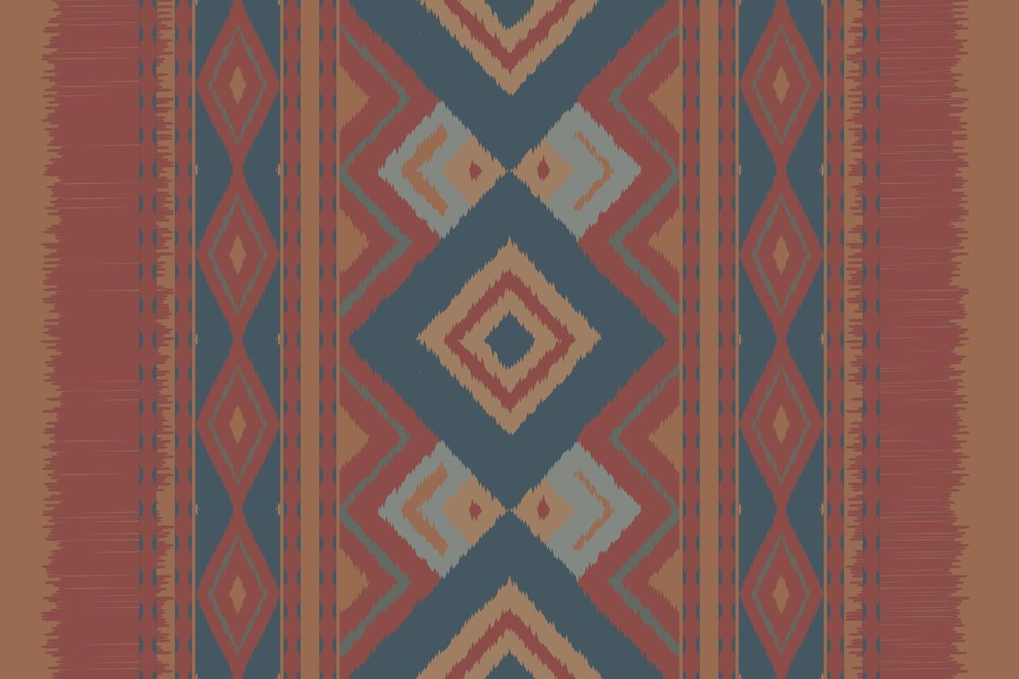 Motif Ikat Seamless Pattern Embroidery Background. Ikat Flower Geometric Ethnic Oriental Pattern traditional.aztec Style Abstract design for Texture,fabric,clothing,wrapping,sarong. vector