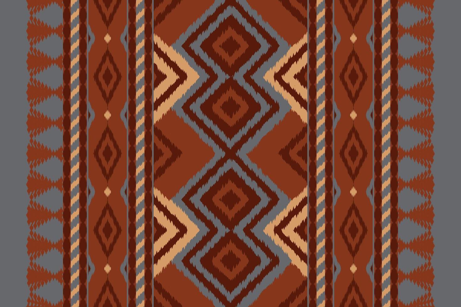 Ikat Damask Embroidery Background. Ikat Designs Geometric Ethnic Oriental Pattern traditional.aztec Style Abstract illustration.design for Texture,fabric,clothing,wrapping,sarong. vector