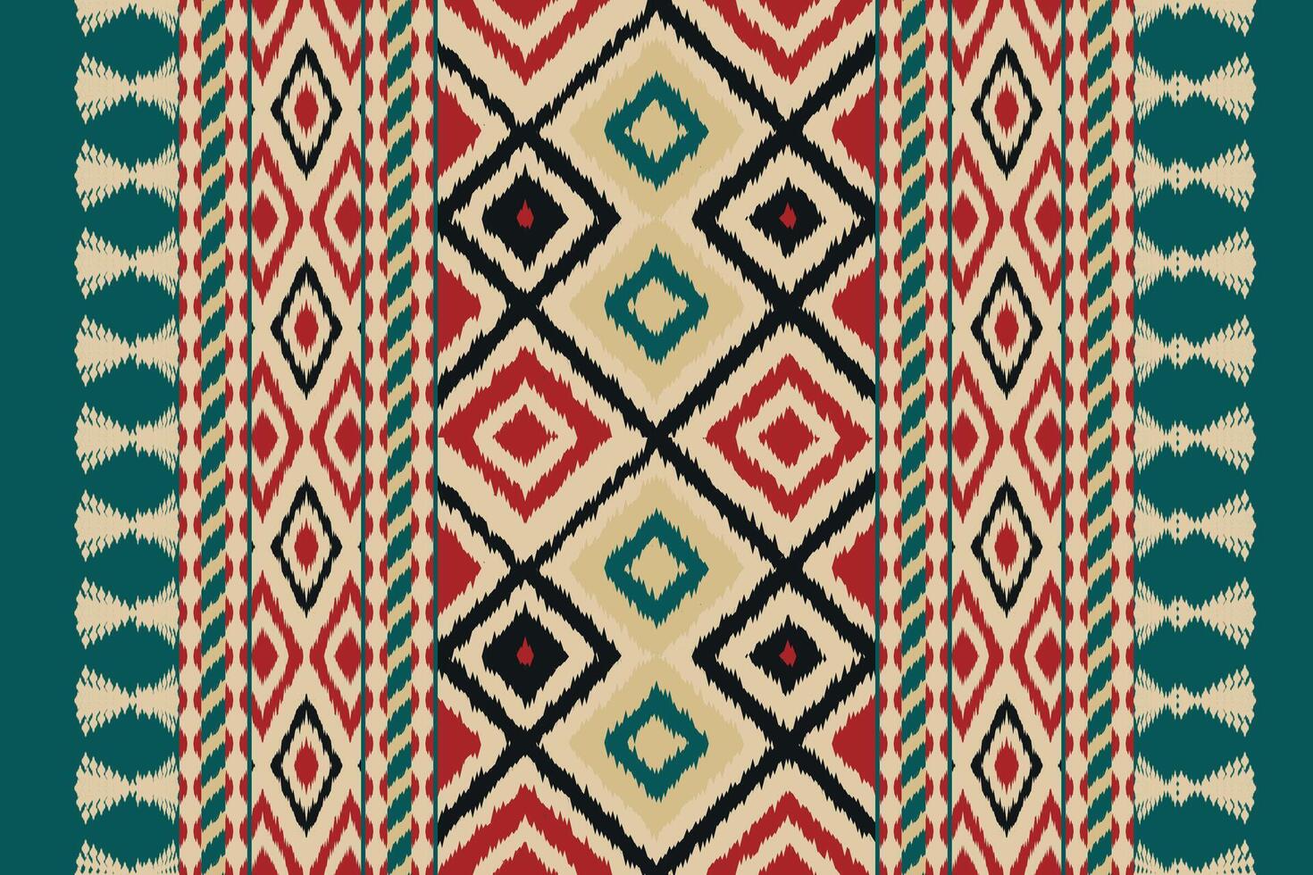 Motif Ikat Paisley Embroidery Background. Ikat Geometric Ethnic Oriental Pattern traditional.aztec Style Abstract illustration.design for Texture,fabric,clothing,wrapping,sarong. vector