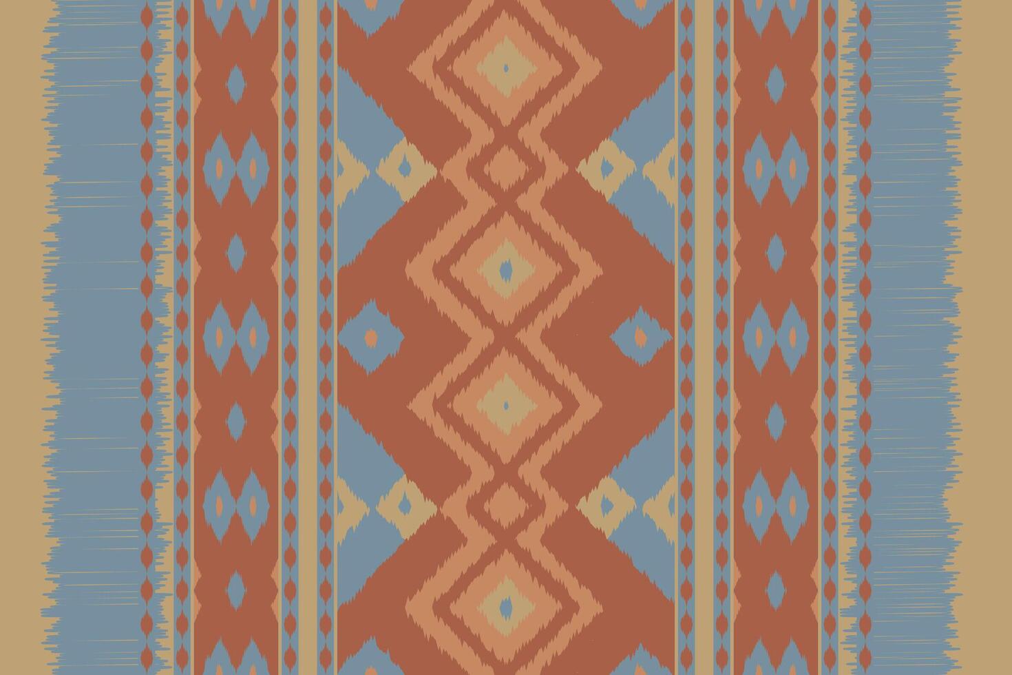 Ikat Seamless Pattern Embroidery Background. Ikat Seamless Pattern Geometric Ethnic Oriental Pattern traditional.aztec Style Abstract design Texture,fabric,clothing,wrapping,sarong. vector