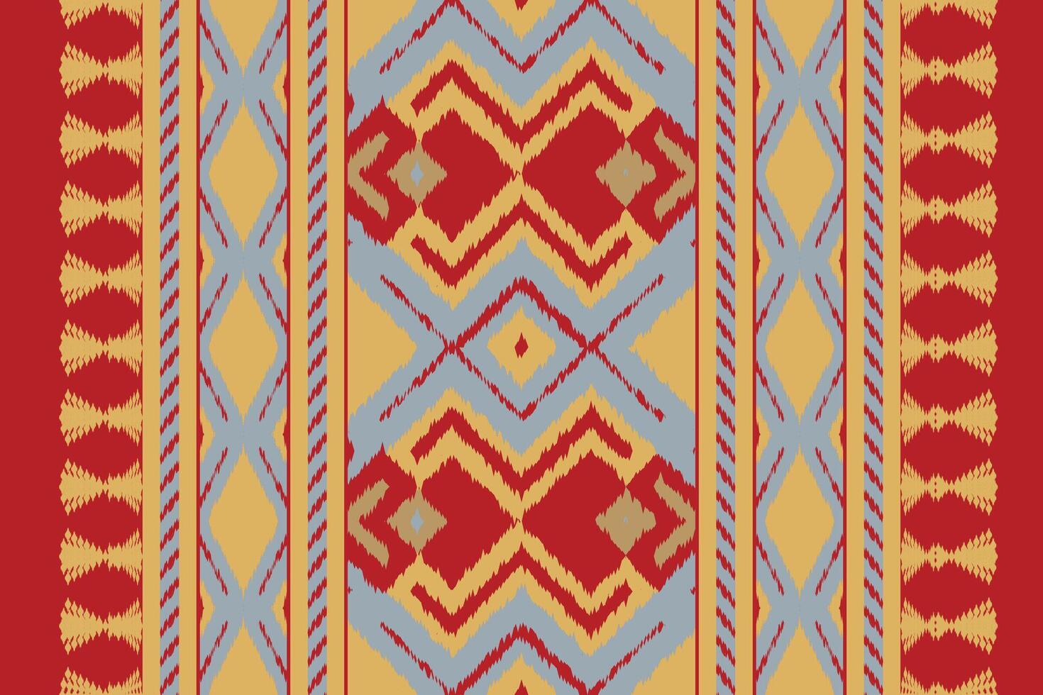 Motif Ikat Floral Paisley Embroidery Background. Ikat Triangle Geometric Ethnic Oriental Pattern traditional.aztec Style Abstract design for Texture,fabric,clothing,wrapping,sarong. vector
