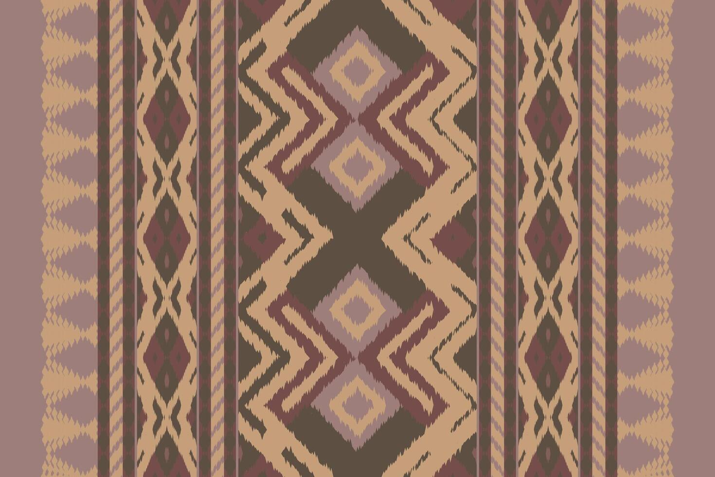 Ikat Floral Paisley Embroidery Background. Ikat Triangle Geometric Ethnic Oriental Pattern traditional.aztec Style Abstract illustration.design for Texture,fabric,clothing,wrapping,sarong. vector