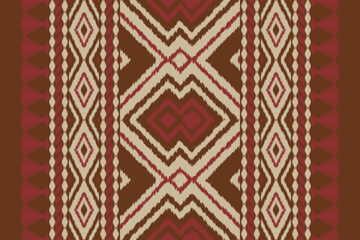 Ikat Floral Paisley Embroidery Background. Ikat Patterns Geometric Ethnic Oriental Pattern traditional.aztec Style Abstract illustration.design for Texture,fabric,clothing,wrapping,sarong. vector