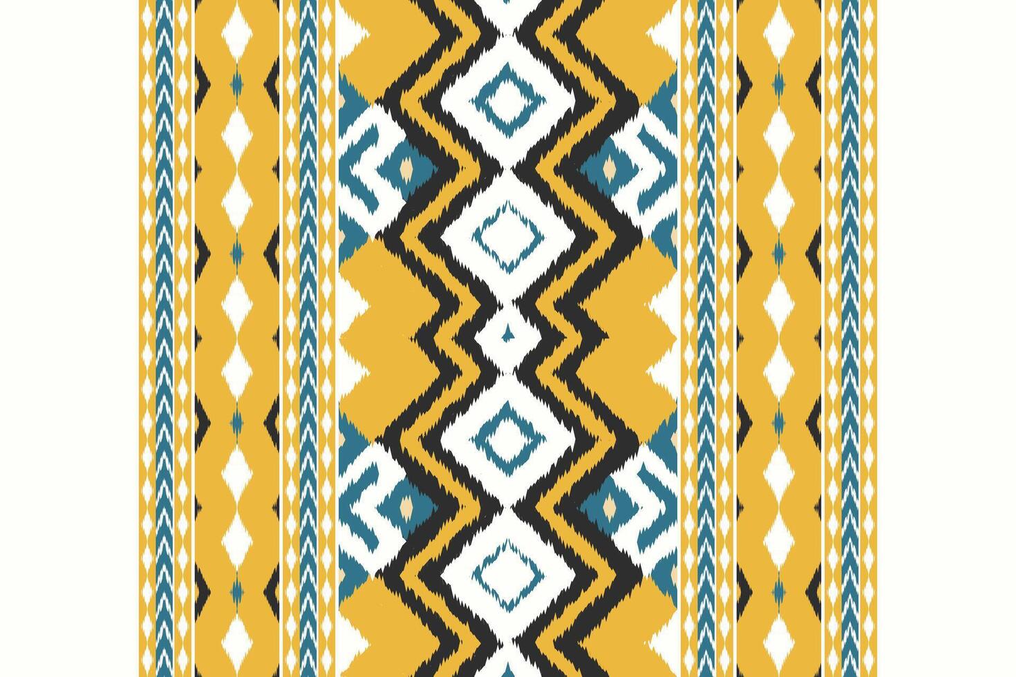 Ikat Paisley Pattern Embroidery Background. Ikat Texture Geometric Ethnic Oriental Pattern traditional.aztec Style Abstract illustration.design for Texture,fabric,clothing,wrapping,sarong. vector