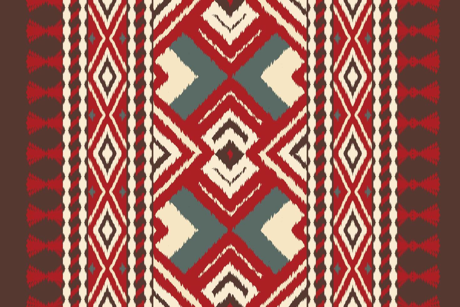 Ikat Fabric Paisley Embroidery Background. Ikat Prints Geometric Ethnic Oriental Pattern traditional.aztec Style Abstract illustration.design for Texture,fabric,clothing,wrapping,sarong. vector