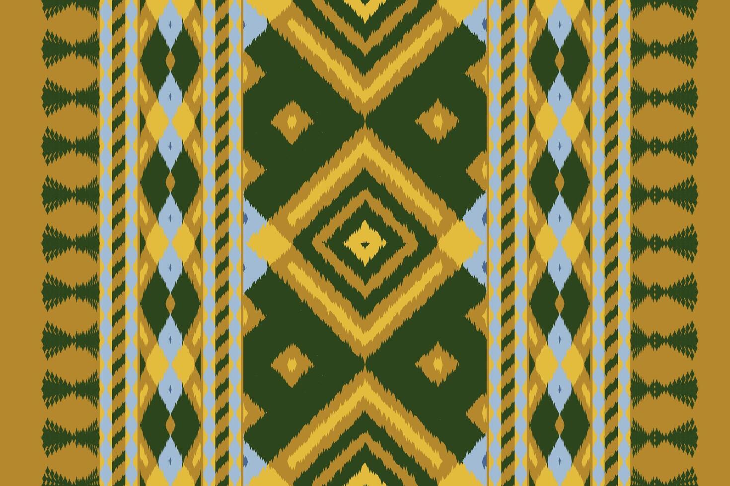 Ikat Damask Paisley Embroidery Background. Ikat Patterns Geometric Ethnic Oriental Pattern traditional.aztec Style Abstract illustration.design for Texture,fabric,clothing,wrapping,sarong. vector
