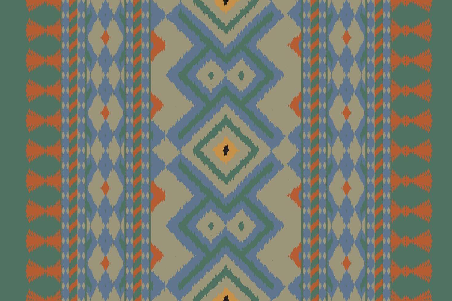 Ikat Damask Paisley Embroidery Background. Ikat Flower Geometric Ethnic Oriental Pattern Traditional. Ikat Aztec Style Abstract Design for Print Texture,fabric,saree,sari,carpet. vector