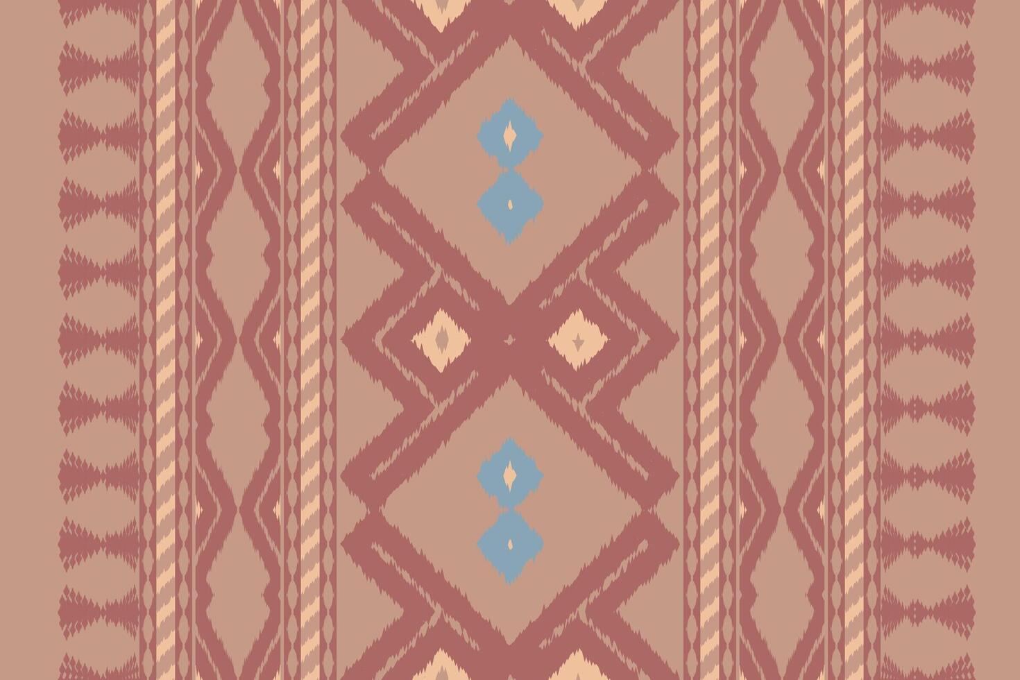 Ikat Floral Paisley Embroidery Background. Ikat Design Geometric Ethnic Oriental Pattern Traditional. Ikat Aztec Style Abstract Design for Print Texture,fabric,saree,sari,carpet. vector
