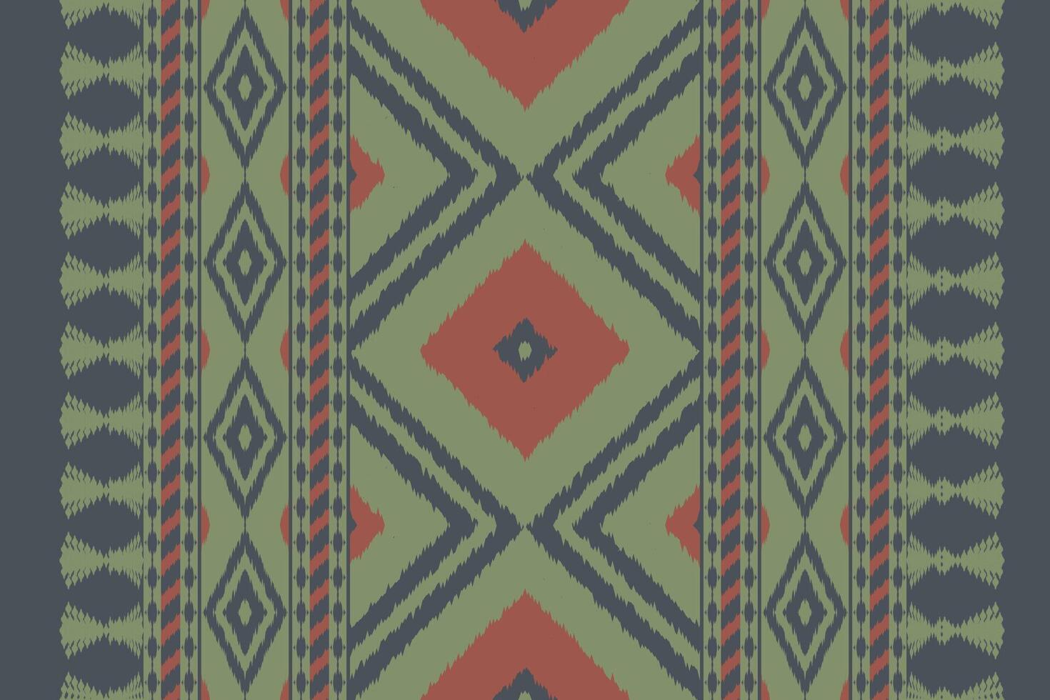 Ikat Floral Paisley Embroidery Background. Ikat Flower Geometric Ethnic Oriental Pattern Traditional. Ikat Aztec Style Abstract Design for Print Texture,fabric,saree,sari,carpet. vector