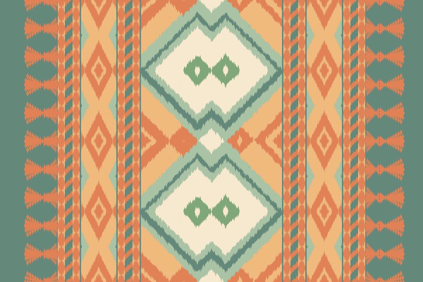 Motif Ikat Paisley Embroidery Background. Ikat Aztec Geometric Ethnic Oriental Pattern traditional.aztec Style Abstract illustration.design for Texture,fabric,clothing,wrapping,sarong. vector