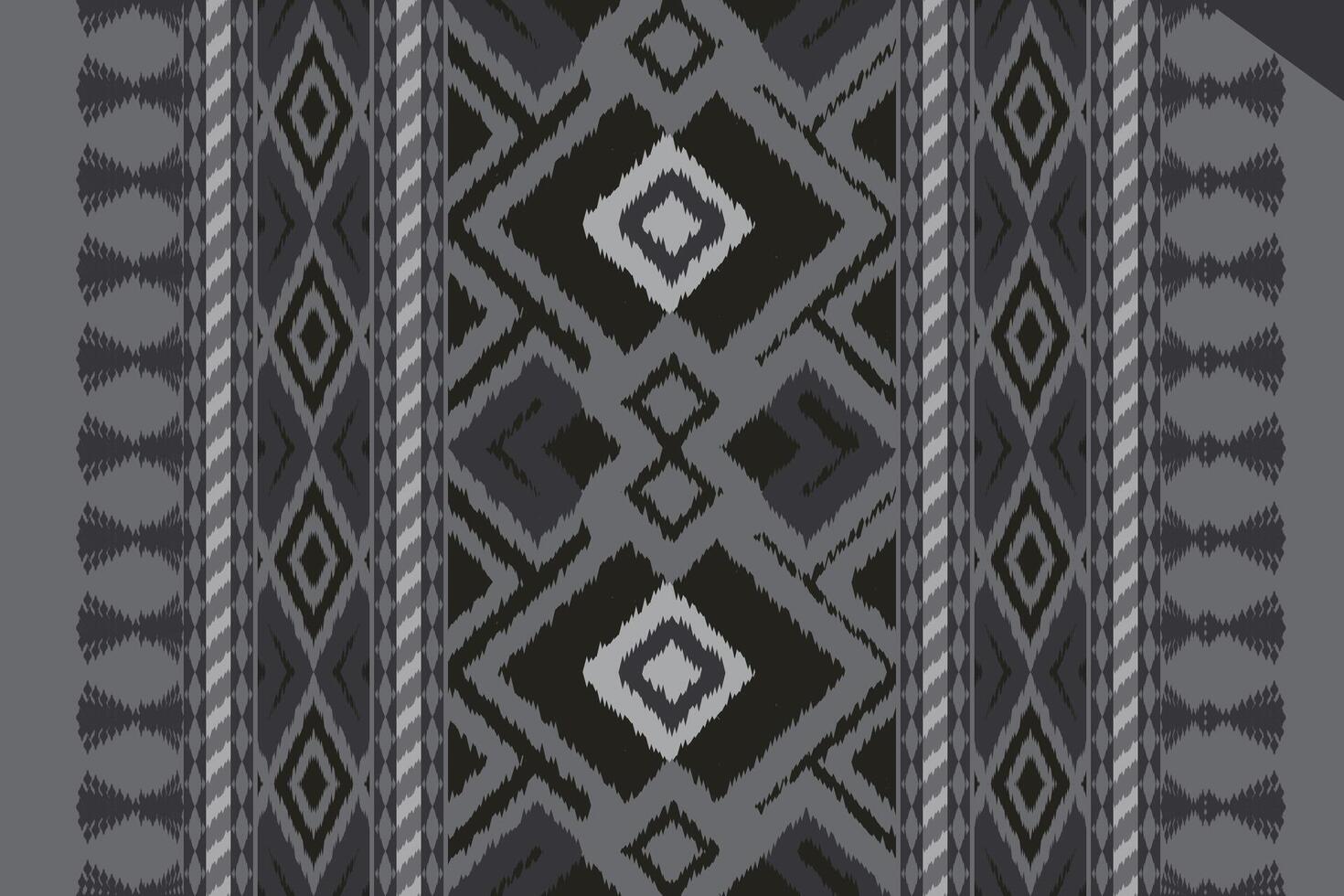 Ikat Floral Paisley Embroidery Background. Ikat Chevron Geometric Ethnic Oriental Pattern Traditional. Ikat Aztec Style Abstract Design for Print Texture,fabric,saree,sari,carpet. vector