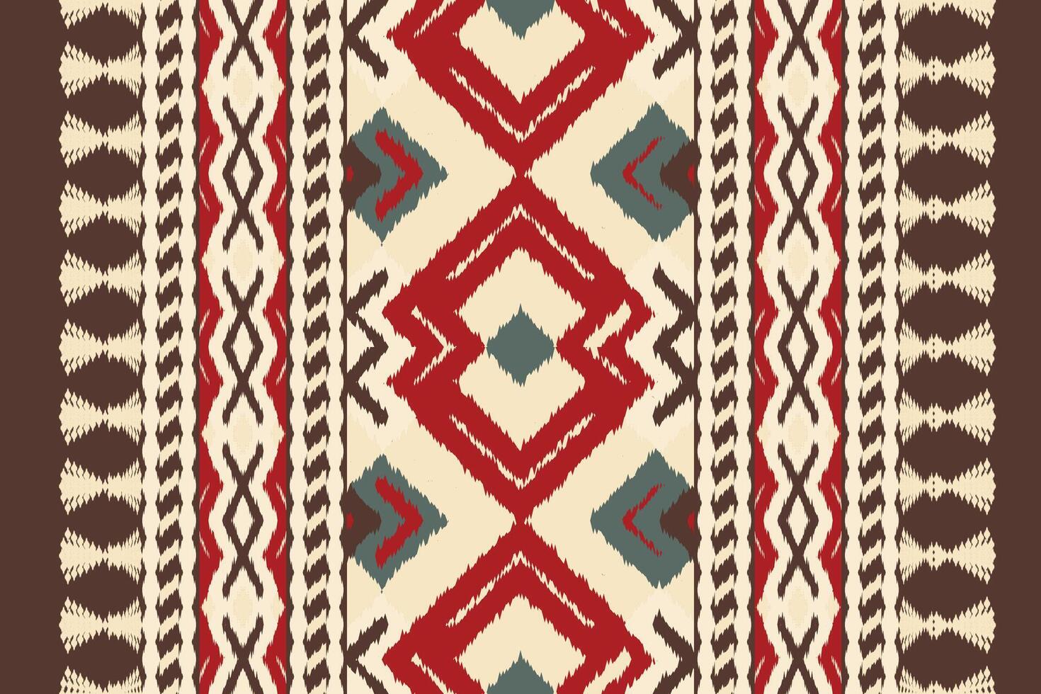 Ikat Fabric Paisley Embroidery Background. Ikat Seamless Geometric Ethnic Oriental Pattern Traditional. Ikat Aztec Style Abstract Design for Print Texture,fabric,saree,sari,carpet. vector