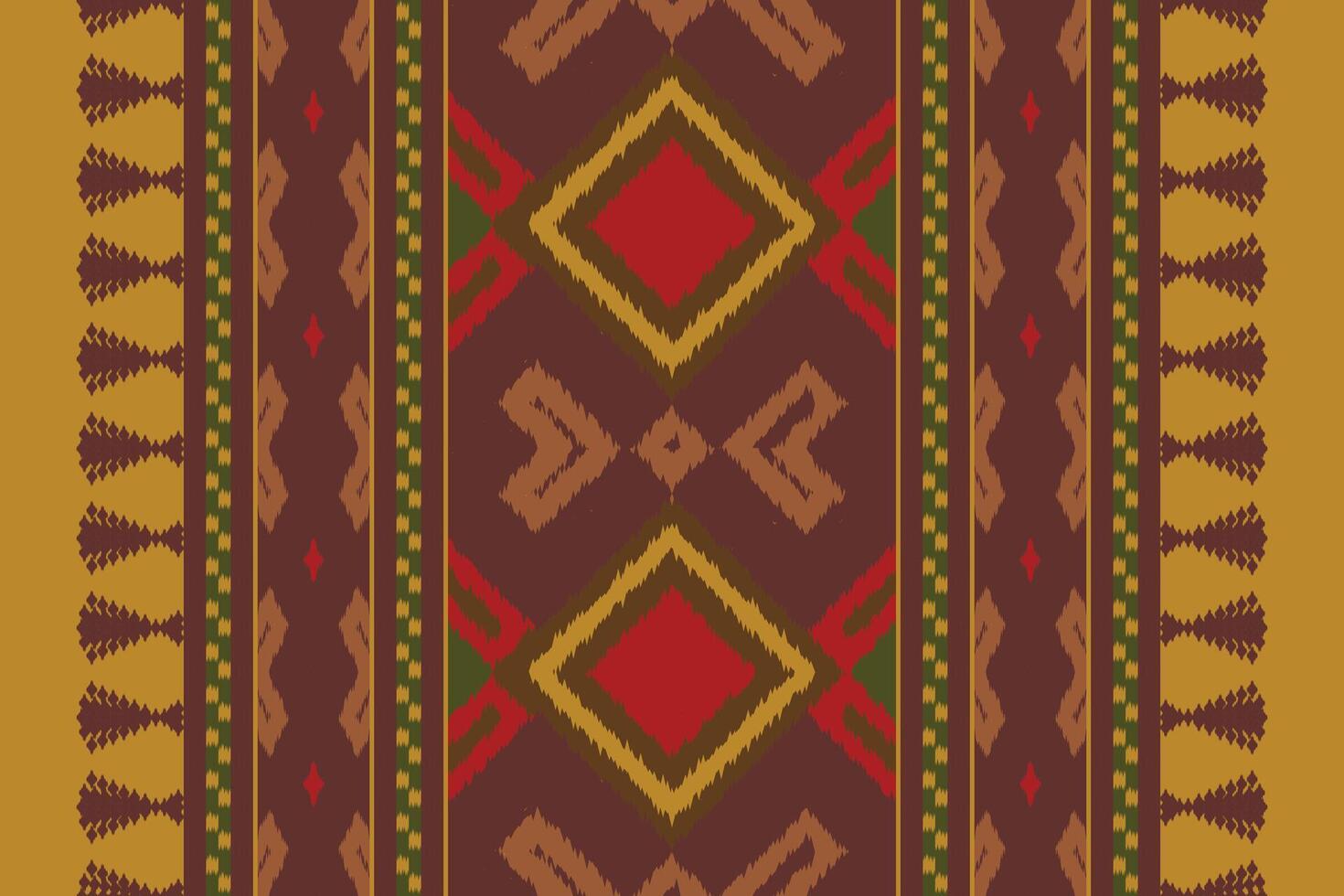 Ikat Paisley Pattern Embroidery Background. Ikat Fabric Geometric Ethnic Oriental Pattern traditional.aztec Style Abstract illustration.design for Texture,fabric,clothing,wrapping,sarong. vector