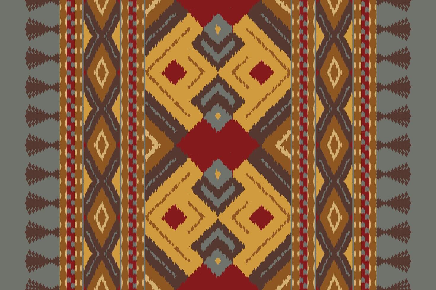 Ikat Paisley Pattern Embroidery Background. Ikat Patterns Geometric Ethnic Oriental Pattern traditional.aztec Style Abstract illustration.design for Texture,fabric,clothing,wrapping,sarong. vector