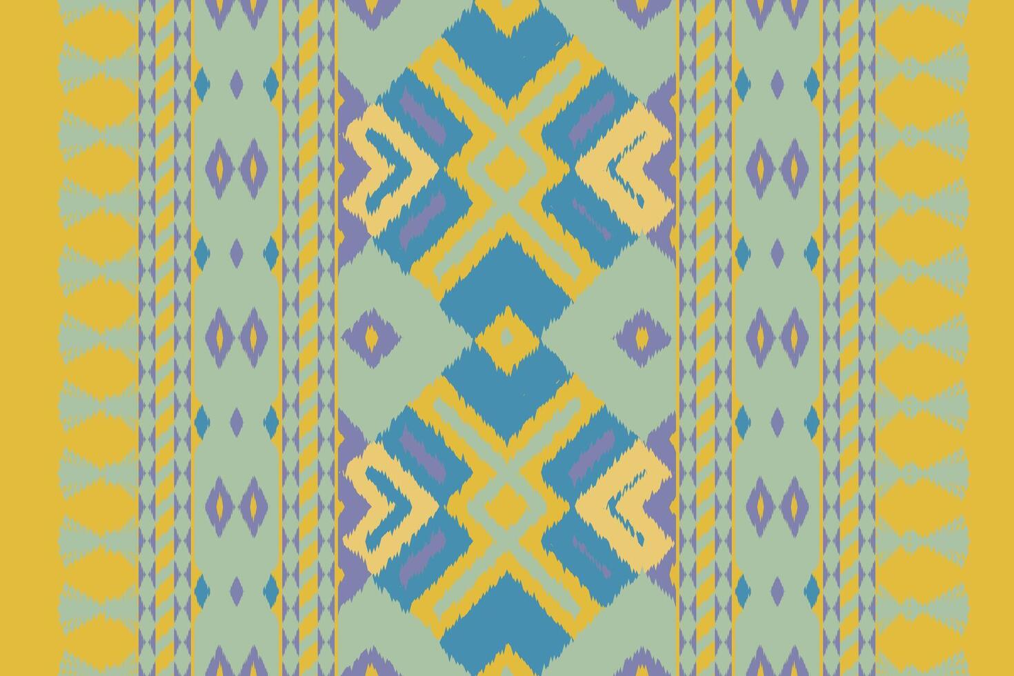 Ikat Fabric Paisley Embroidery Background. Ikat Patterns Geometric Ethnic Oriental Pattern traditional.aztec Style Abstract illustration.design for Texture,fabric,clothing,wrapping,sarong. vector