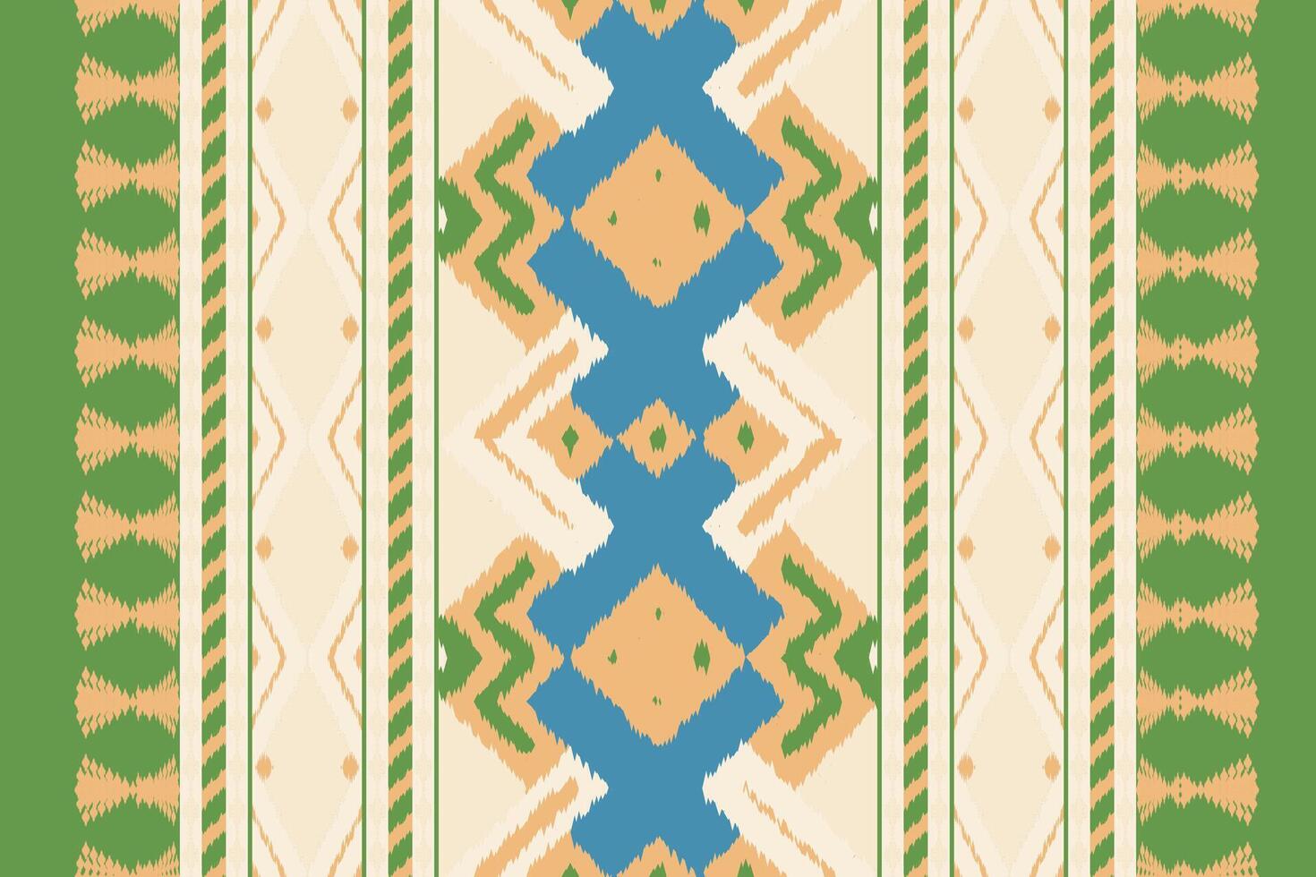 Ikat Fabric Paisley Embroidery Background. Ikat Stripe Geometric Ethnic Oriental Pattern traditional.aztec Style Abstract illustration.design for Texture,fabric,clothing,wrapping,sarong. vector