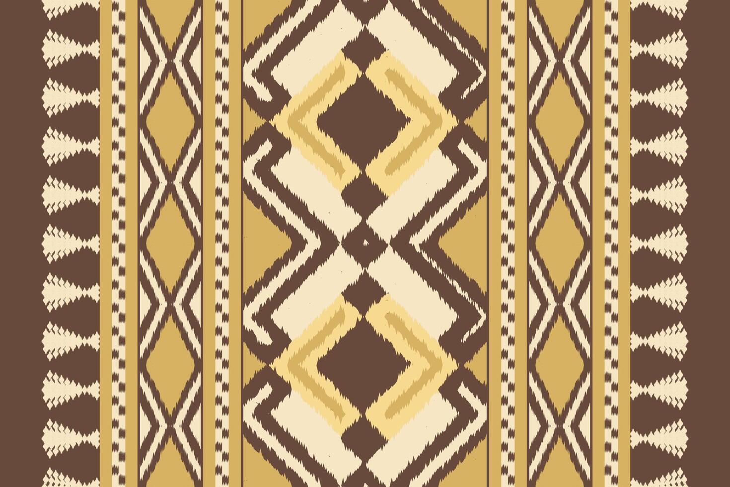 Ikat Paisley Pattern Embroidery Background. Ikat Frame Geometric Ethnic Oriental Pattern Traditional. Ikat Aztec Style Abstract Design for Print Texture,fabric,saree,sari,carpet. vector
