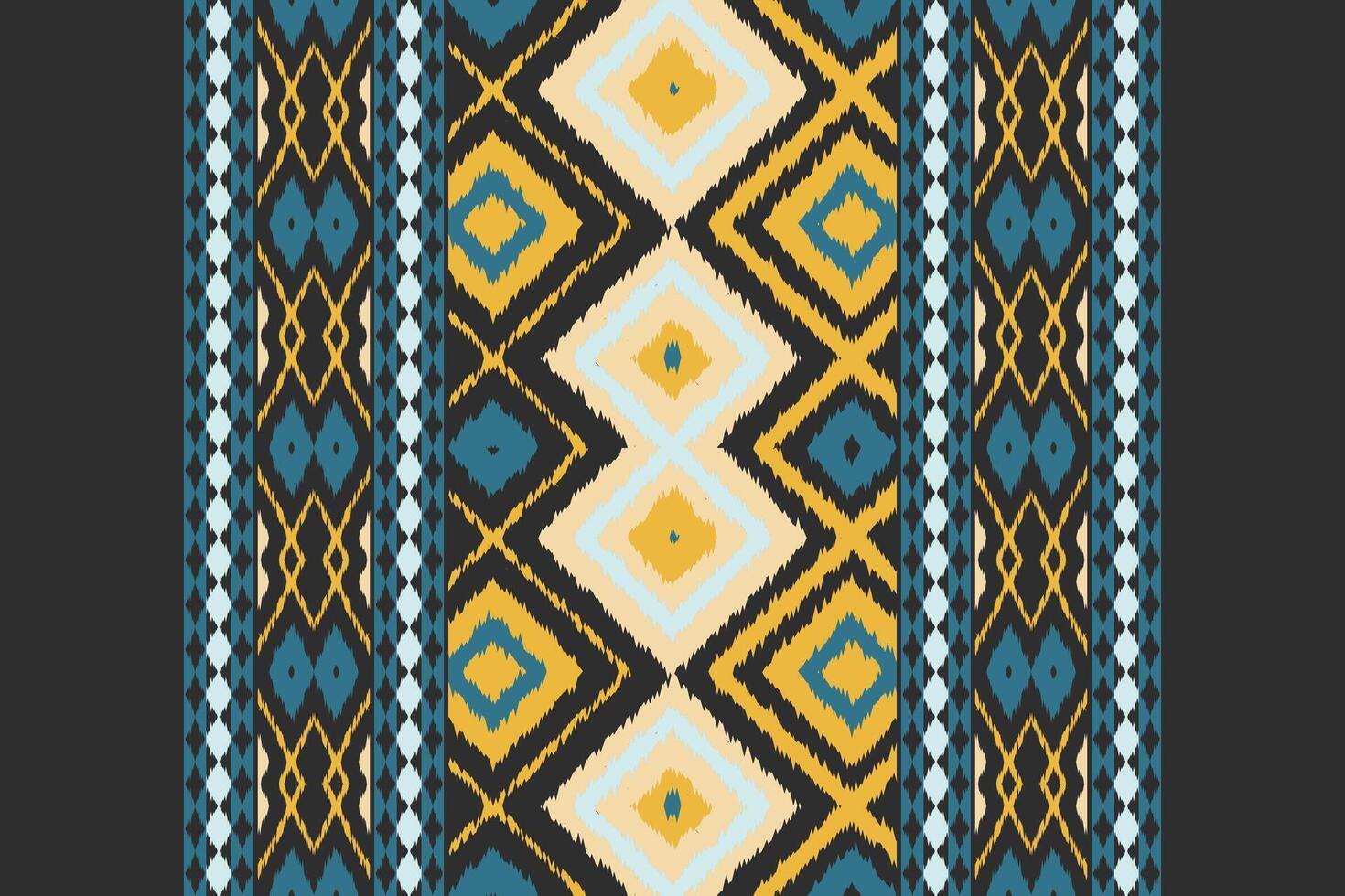 Motif Ikat Seamless Pattern Embroidery Background. Ikat Background Geometric Ethnic Oriental Pattern traditional.aztec Style Abstract design for Texture,fabric,clothing,wrapping,sarong. vector