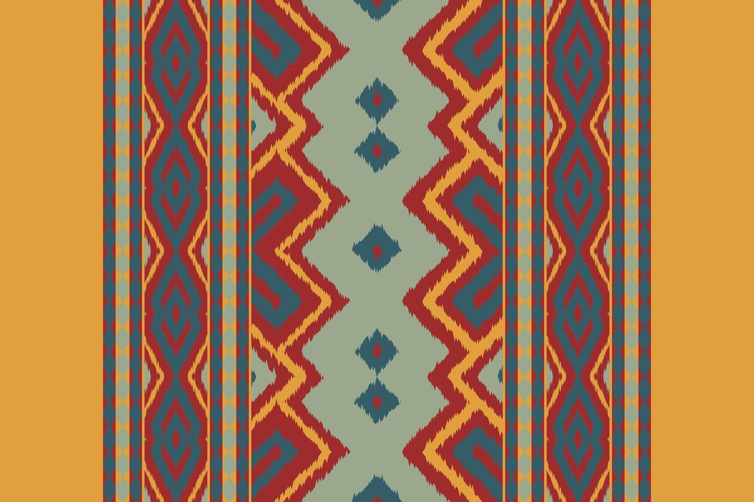 Motif Ikat Seamless Pattern Embroidery Background. Ikat Pattern Geometric Ethnic Oriental Pattern traditional.aztec Style Abstract design for Texture,fabric,clothing,wrapping,sarong. vector