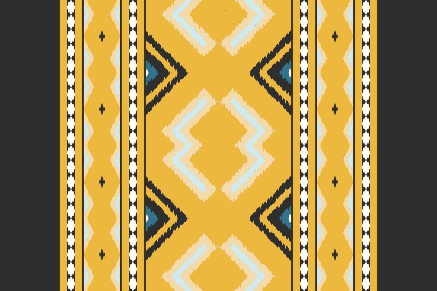 Ikat Damask Embroidery Background. Ikat Fabric Geometric Ethnic Oriental Pattern traditional.aztec Style Abstract illustration.design for Texture,fabric,clothing,wrapping,sarong. vector