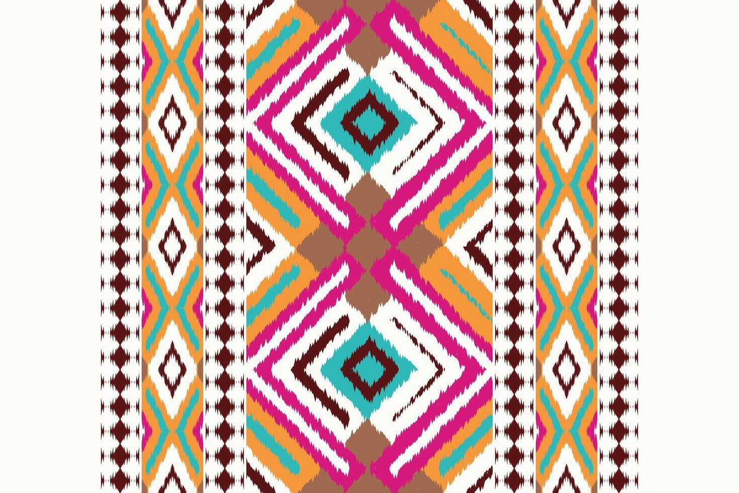 Ikat Fabric Paisley Embroidery Background. Ikat Floral Geometric Ethnic Oriental Pattern Traditional. Ikat Aztec Style Abstract Design for Print Texture,fabric,saree,sari,carpet. vector