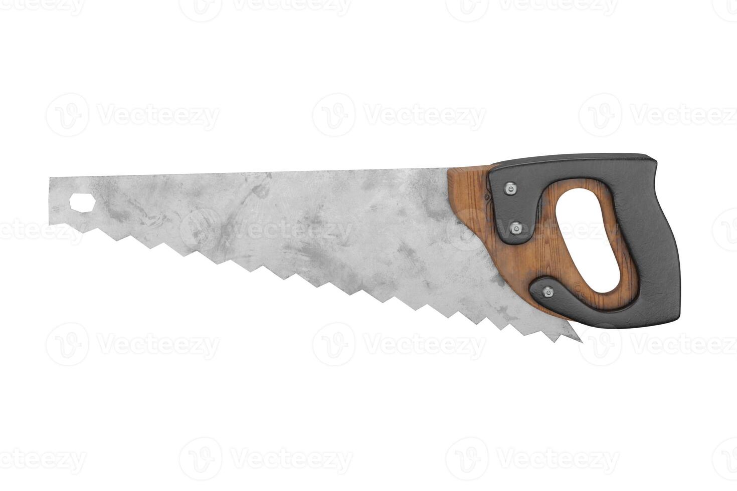 3d rendering metal hand saw photo