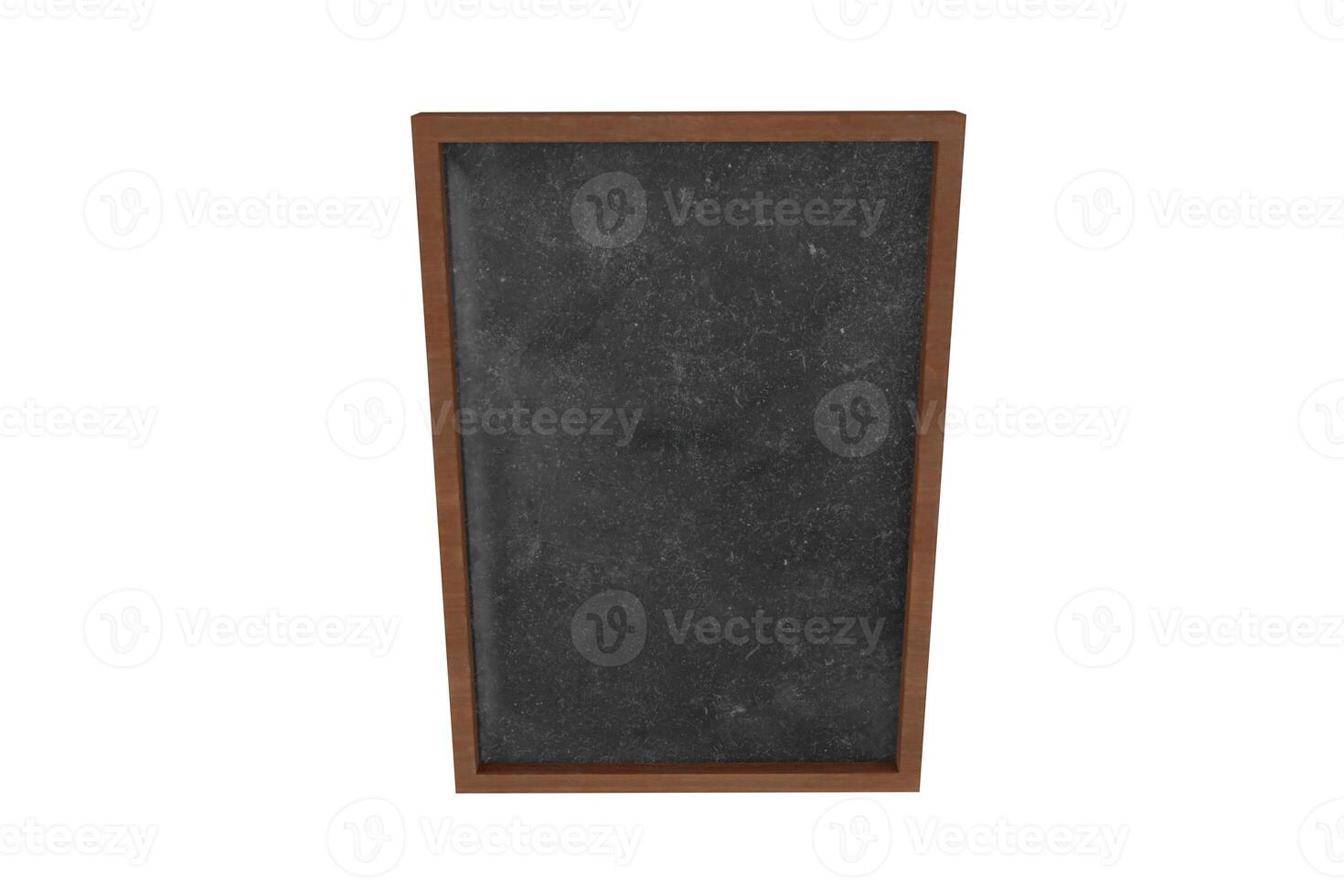3d rendering rectangular wooden blackboard photo