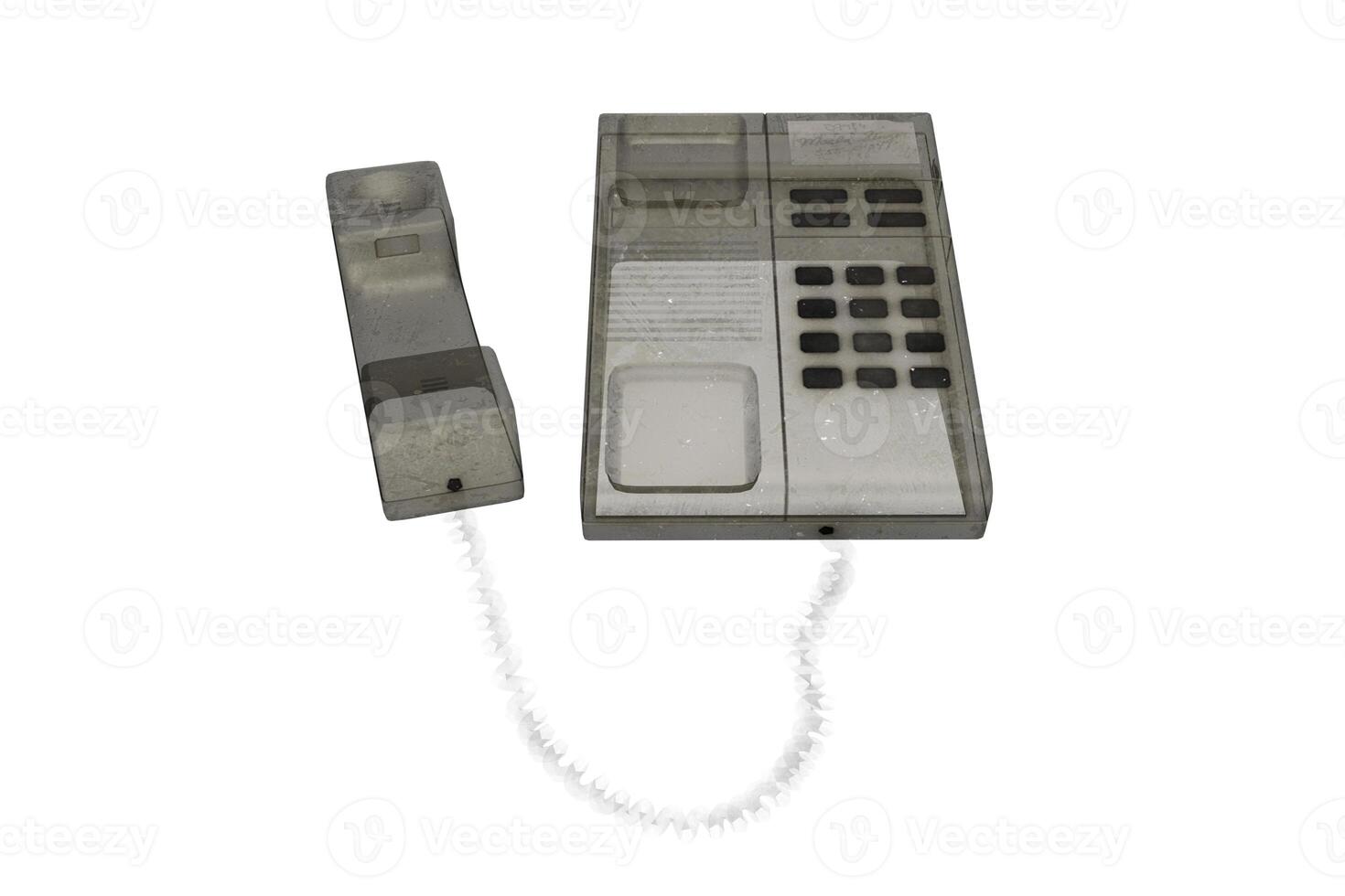3d rendering classic corded phone photo