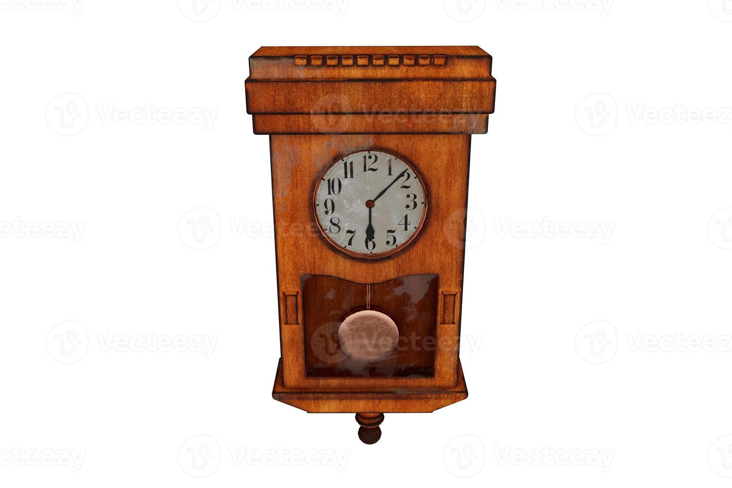 3d rendering antique wall clock photo