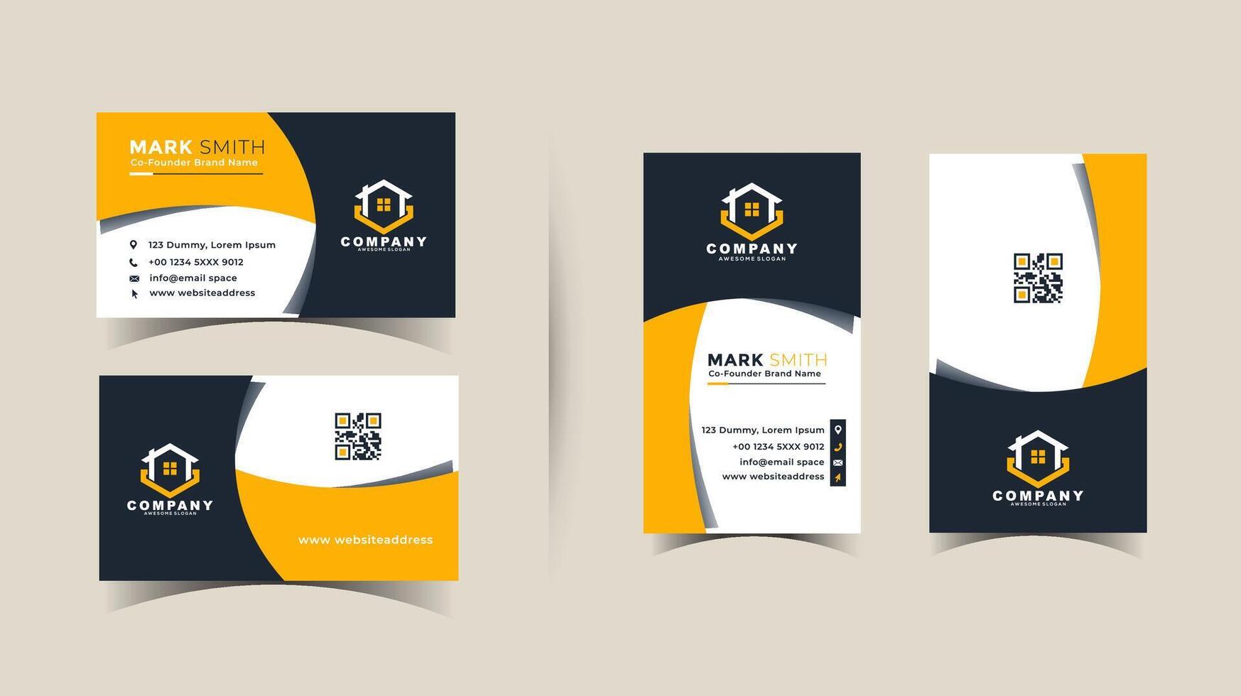 Modern creative professional business card template design. vector