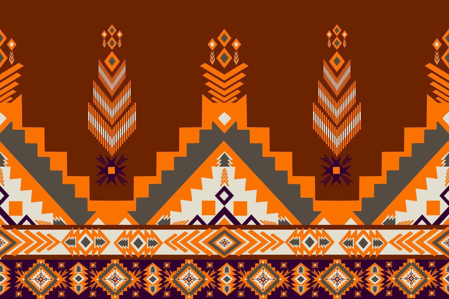 Geometric Ethnic patters Native American Indians tribal fabric Seamless pattern vector