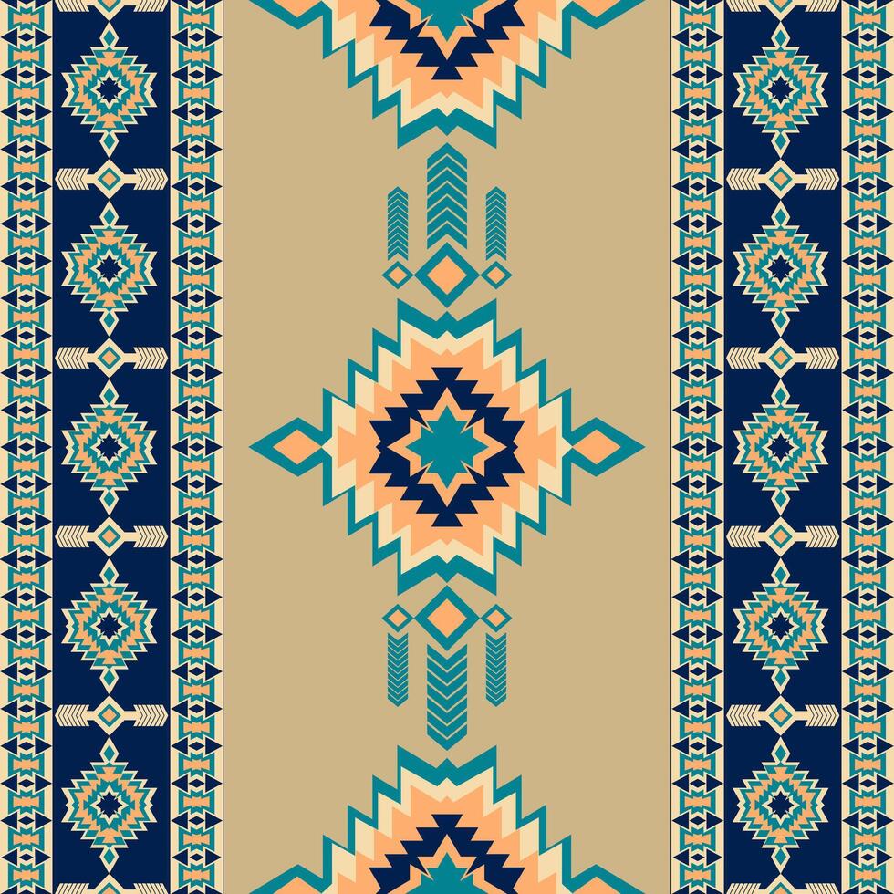 Geometric Ethnic patters Native American Indians tribal fabric Seamless pattern vector