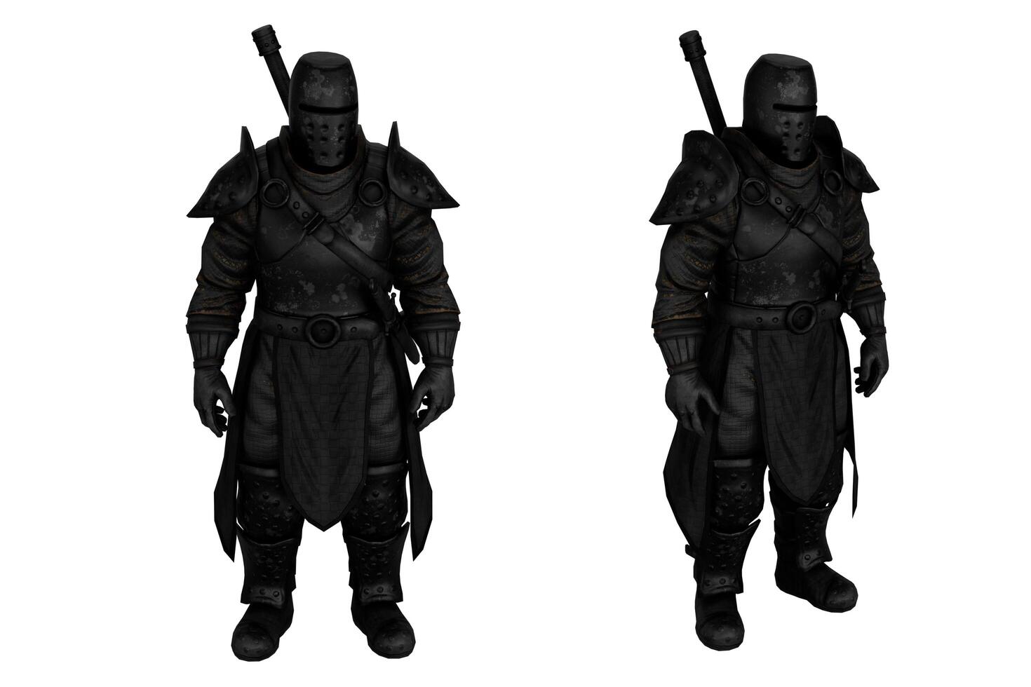 3d rendering medieval knight in strong armor photo