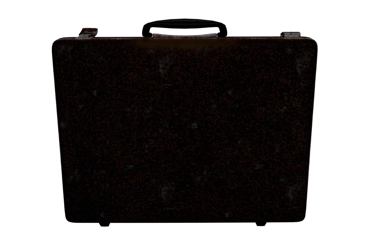 Damaged suitcase isolated on white background, business concept photo
