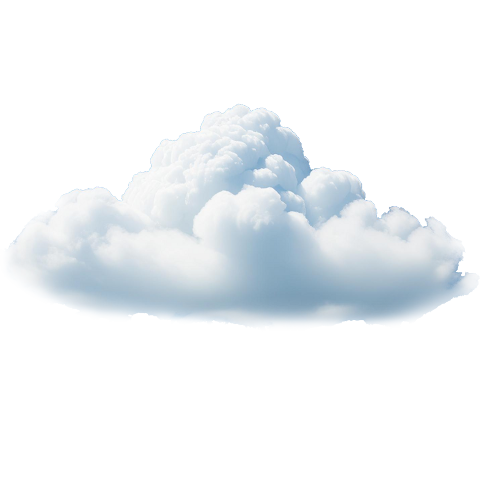 Soft white fluffy clouds shape floating special effect png