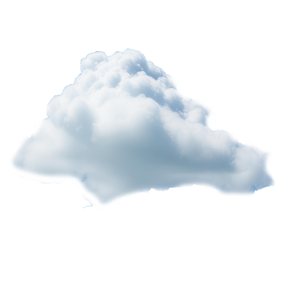 Soft white fluffy clouds shape floating special effect png