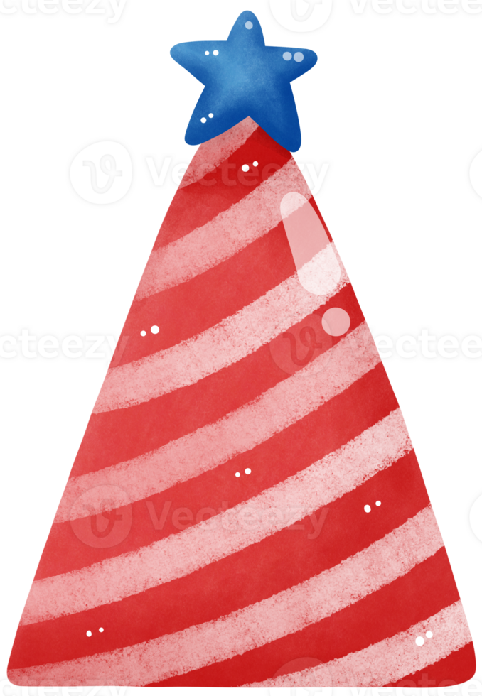 Stripe Party hat for Independence day png