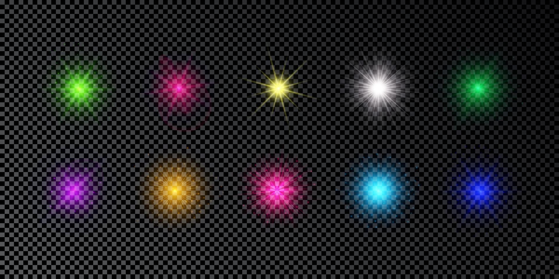 Light effect of lens flare vector
