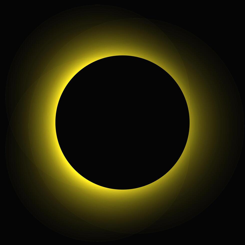 Circle illuminate light frame with color gradient vector