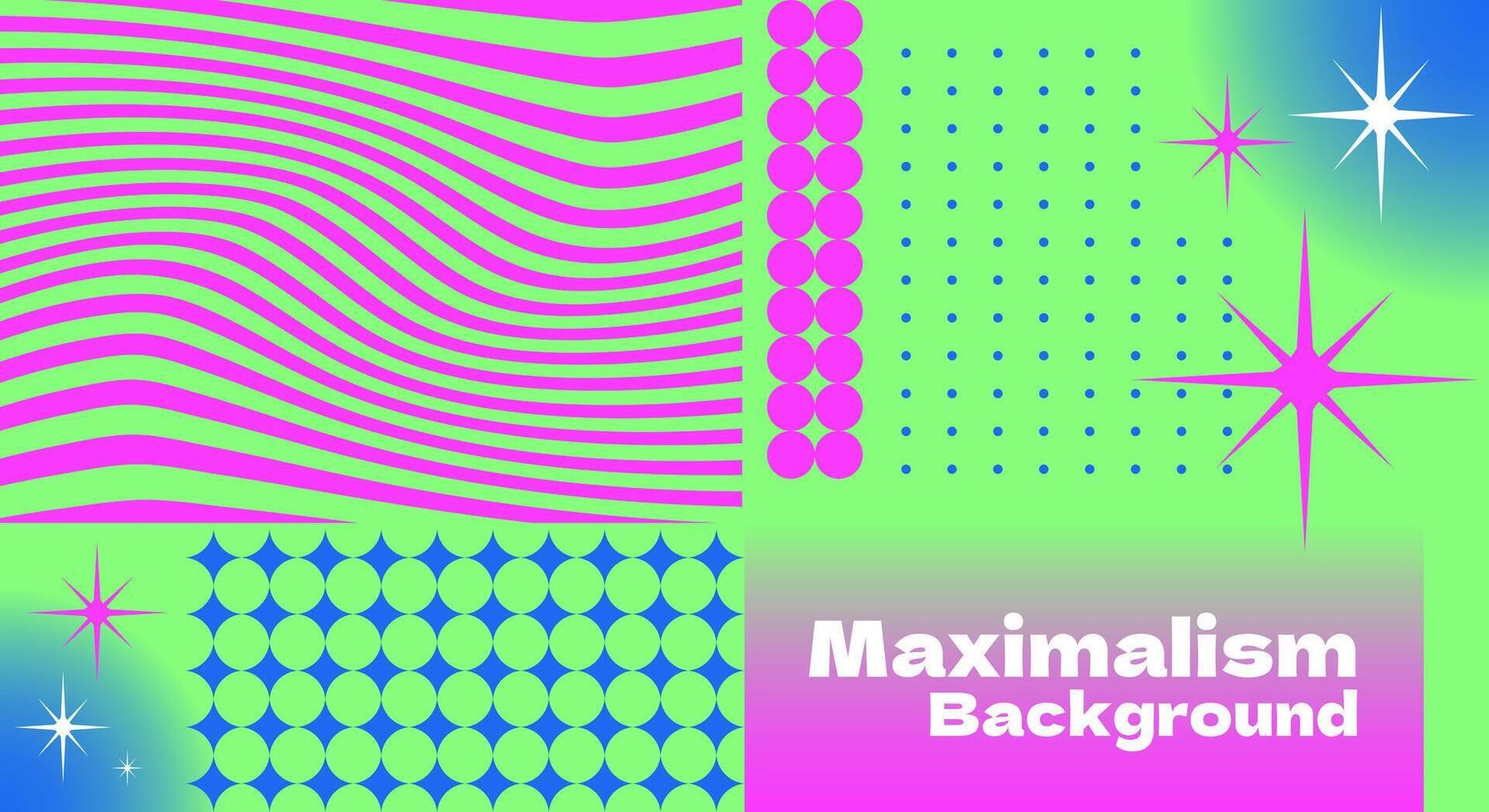 Abstract maximalism flat background vector