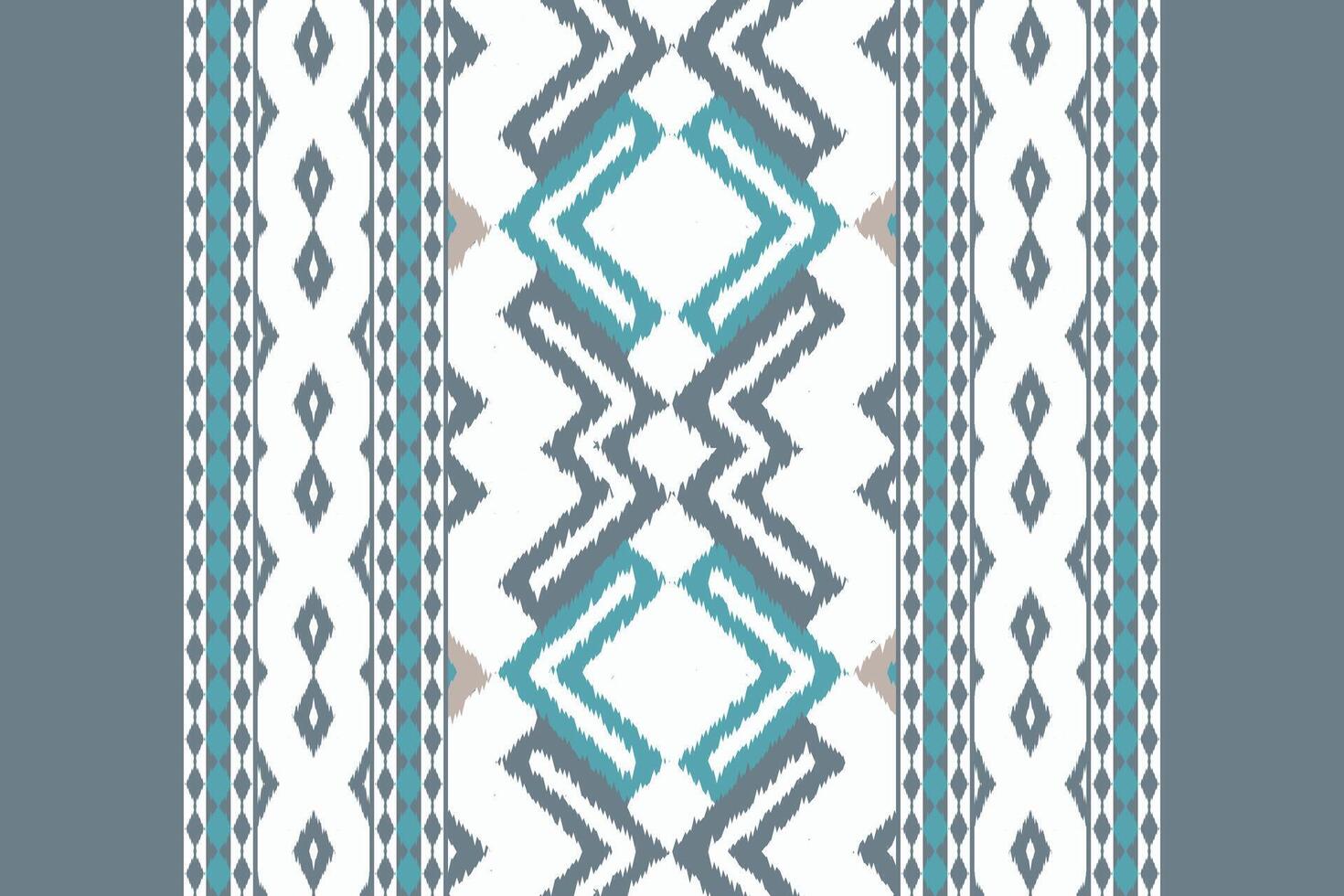 Motif Ikat Paisley Embroidery Background. Ikat Stripe Geometric Ethnic Oriental Pattern traditional.aztec Style Abstract illustration.design for Texture,fabric,clothing,wrapping,sarong. vector