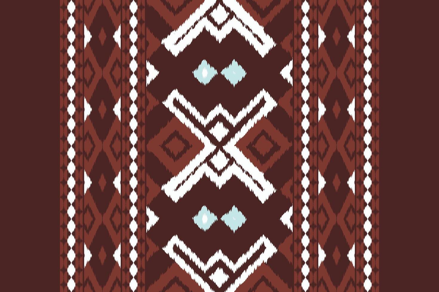 Motif Ikat Floral Paisley Embroidery Background. Ikat Triangle Geometric Ethnic Oriental Pattern traditional.aztec Style Abstract design for Texture,fabric,clothing,wrapping,sarong. vector