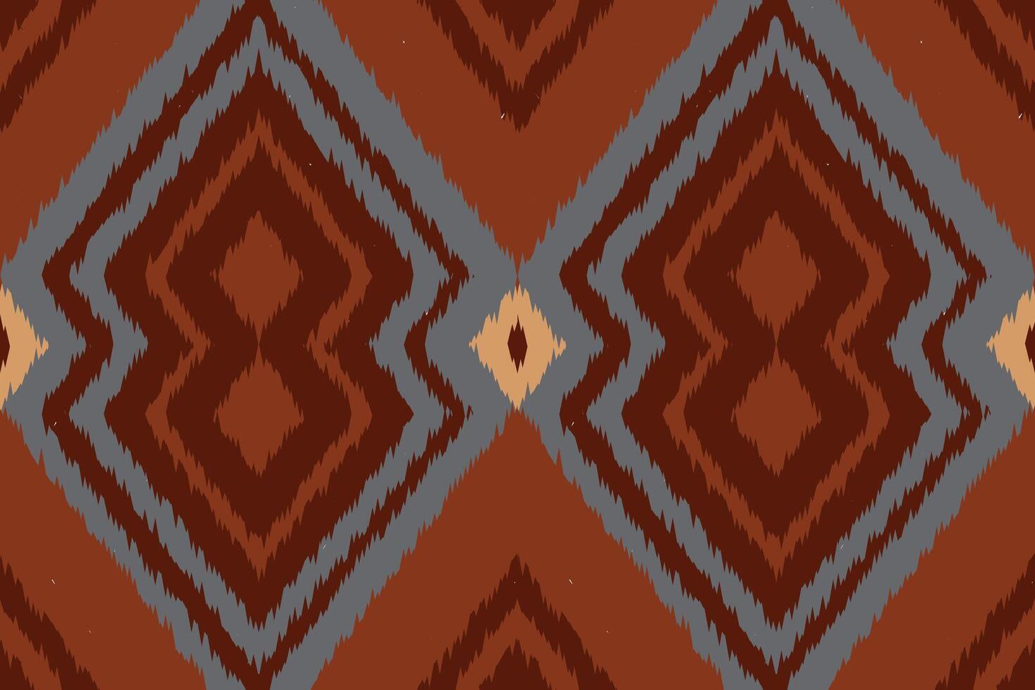 Ikat Damask Embroidery Background. Ikat Damask Geometric Ethnic Oriental Pattern traditional.aztec Style Abstract illustration.design for Texture,fabric,clothing,wrapping,sarong. vector