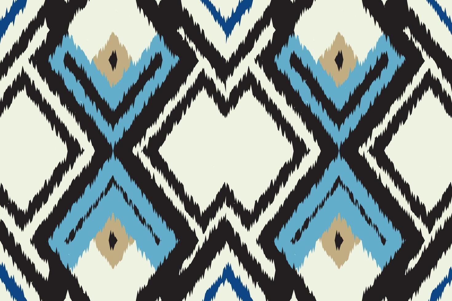 Ikat Floral Paisley Embroidery Background. Ikat Triangle Geometric Ethnic Oriental Pattern Traditional. Ikat Aztec Style Abstract Design for Print Texture,fabric,saree,sari,carpet. vector
