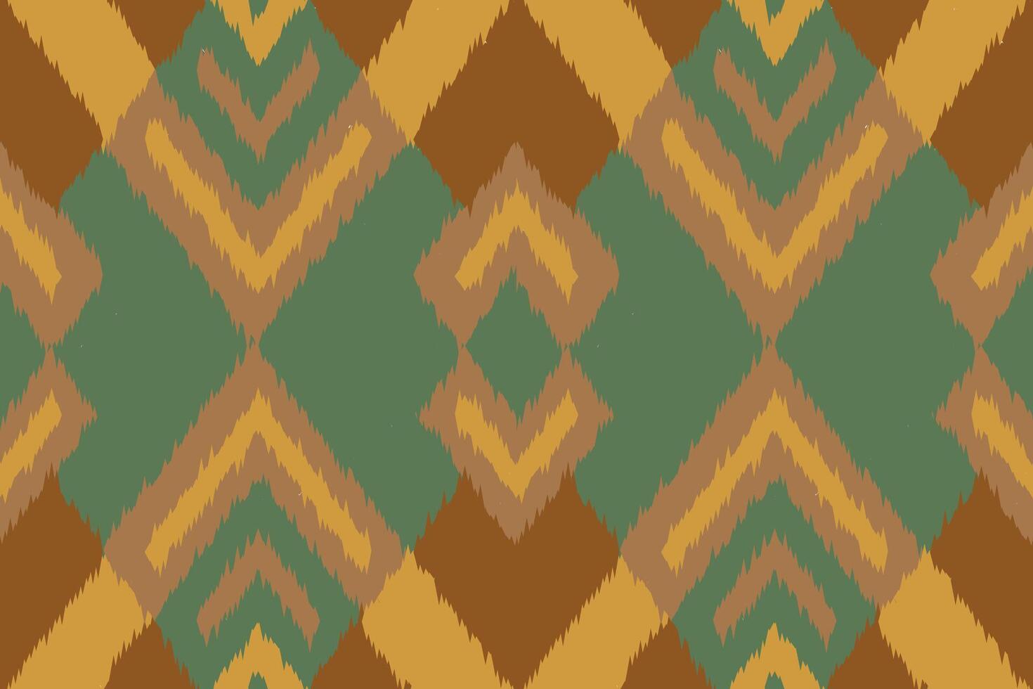 Ikat Fabric Paisley Embroidery Background. Ikat Triangle Geometric Ethnic Oriental Pattern traditional.aztec Style Abstract illustration.design for Texture,fabric,clothing,wrapping,sarong. vector