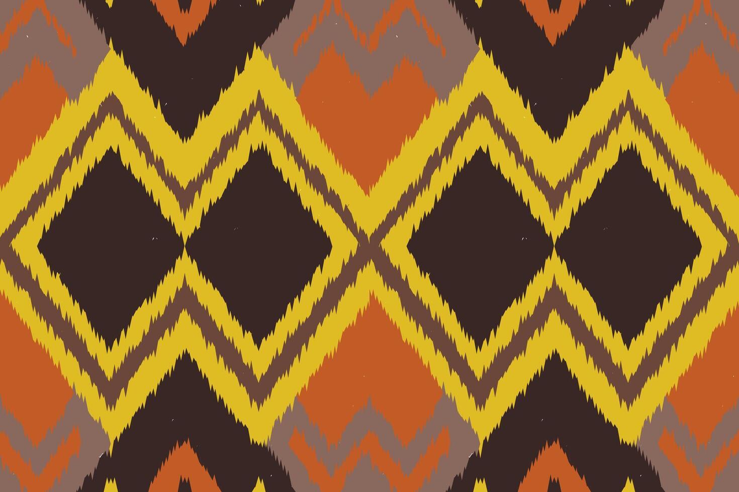 Ikat Damask Paisley Embroidery Background. Ikat Geometric Ethnic Oriental Pattern traditional.aztec Style Abstract illustration.design for Texture,fabric,clothing,wrapping,sarong. vector