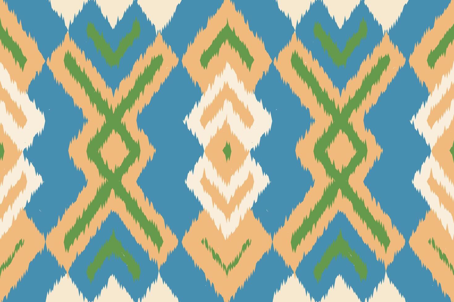 Ikat Fabric Paisley Embroidery Background. Ikat Seamless Pattern Geometric Ethnic Oriental Pattern Traditional. Ikat Aztec Style Abstract Design for Print Texture,fabric,saree,sari,carpet. vector