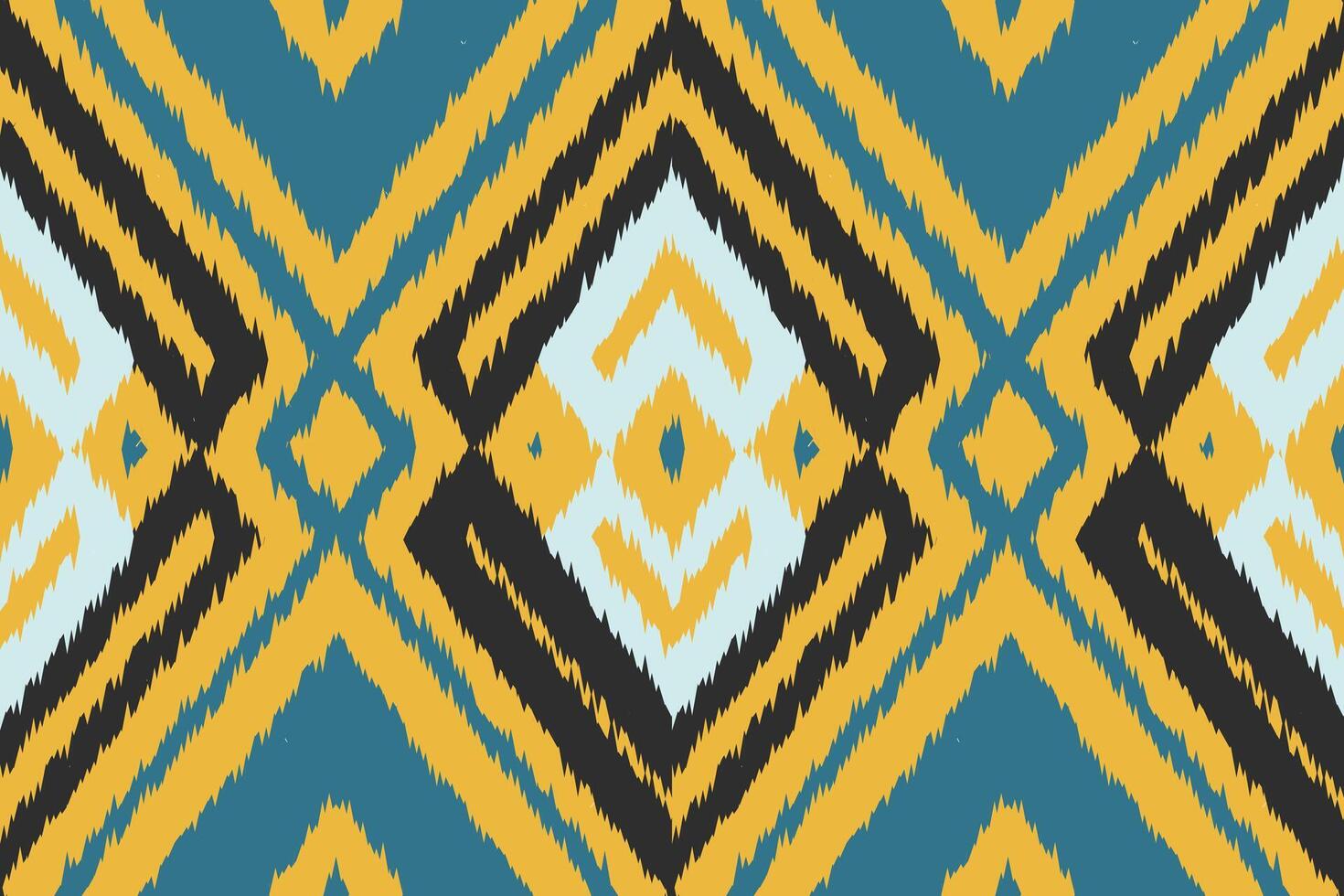 Ikat Paisley Pattern Embroidery Background. Ikat Texture Geometric Ethnic Oriental Pattern traditional.aztec Style Abstract illustration.design for Texture,fabric,clothing,wrapping,sarong. vector
