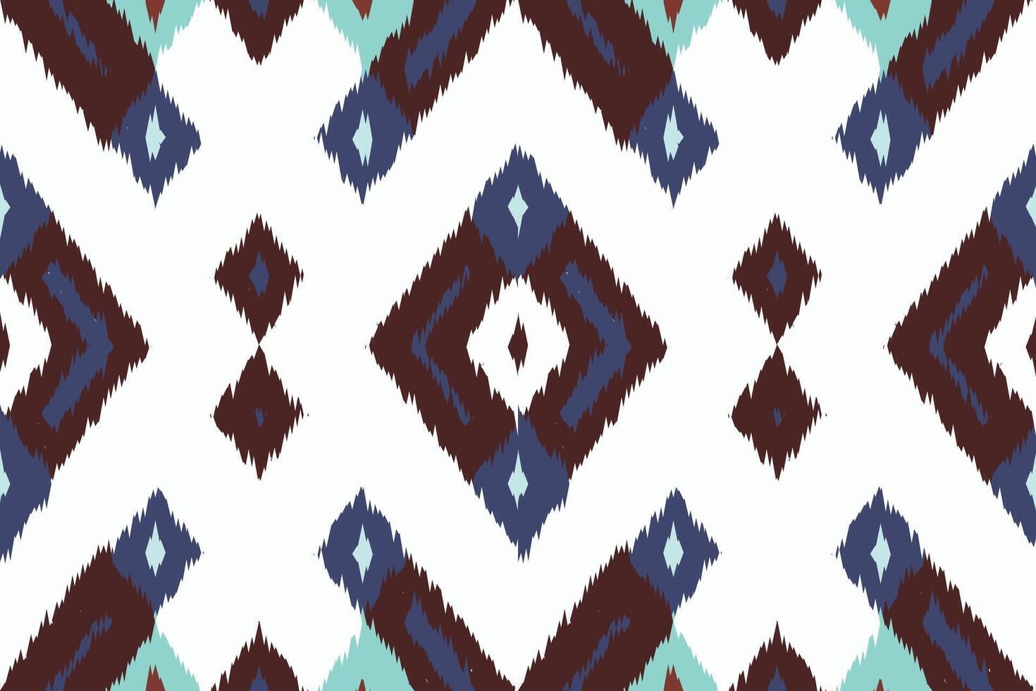 Ikat Damask Embroidery Background. Ikat Chevron Geometric Ethnic Oriental Pattern Traditional. Ikat Aztec Style Abstract Design for Print Texture,fabric,saree,sari,carpet. vector