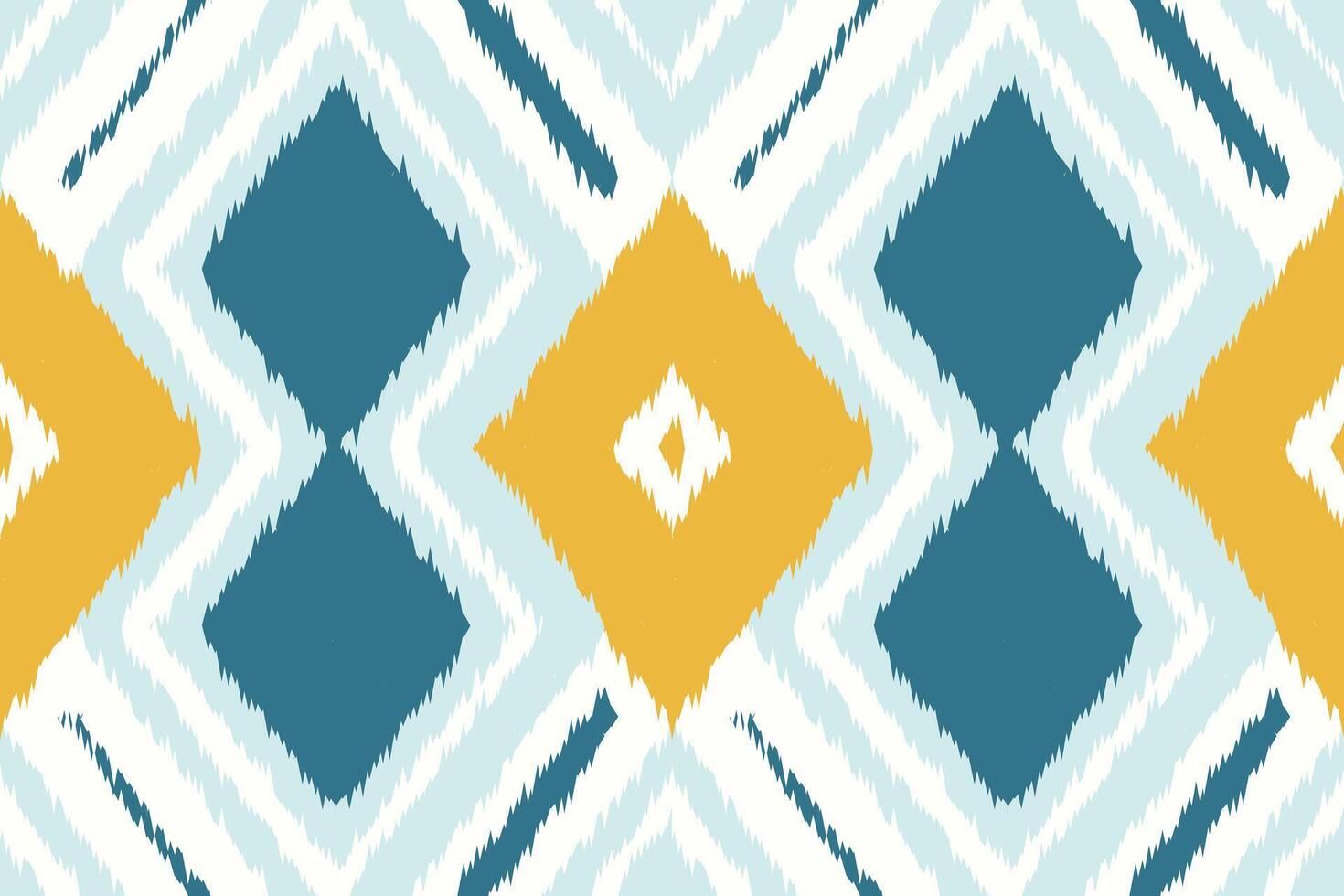 Ikat Damask Embroidery Background. Ikat Pattern Geometric Ethnic Oriental Pattern Traditional. Ikat Aztec Style Abstract Design for Print Texture,fabric,saree,sari,carpet. vector